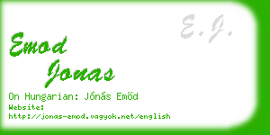 emod jonas business card