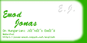 emod jonas business card